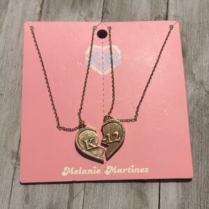 Melanie Martinez K-12 Gold tone Bestie Heart Necklace Set